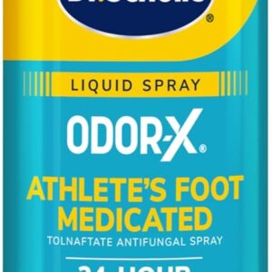 Dr. Scholl's ODOR-X ATHLETE'S FOOT MEDICATED LIQUID SPRAY, 5.3 oz // 24-Hour Relief of Itching & Burning, Instantly Cools, Cures & Prevents Most Athlete's Foot, Destroys Odors Instantly