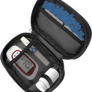 Diabetes Supply Case,Diabetic Organizer Carrying Case Kit,Diabetes Testing Kit Case, Portable Blood Glucose Meter Storage Bag, Diabetes Travel Case Glucometer Kit Blood Sugar Monitor Case