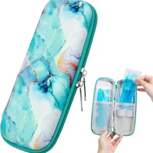 Upgraded Insulin Cooler Travel Case - Portable Cooler for Medicine Travel with 2 TSA Approved Ice Packs, Insulin Travel Cooler for Insulin Pen and Blood Glucose Monitor Supply (Mable Green)
