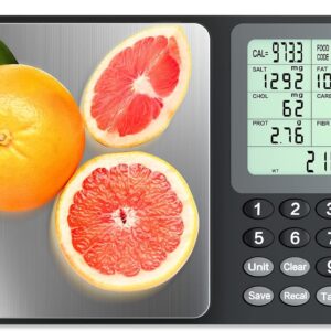 Fuzion Nutrition Food Scale, Digital Food Scale for Weight Loss, Calculating Food Facts, Macro, Calorie, Meal Prep, Portion Control, Stainless Steel