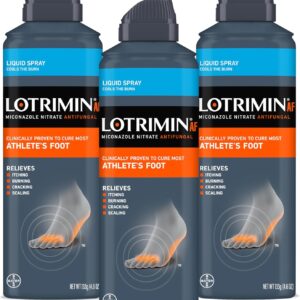 Lotrimin AF Athlete's Foot Liquid Spray, Miconazole Nitrate 2%, Proven Clinically Effective Treatment of Most Athlete's Foot, 4.6 Ounce (Pack of 3)