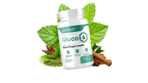 Gluco6 supplement bottle with natural ingredients – blood sugar support